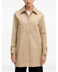 Benetton - Button-Fastening Straight Coat - Lyst
