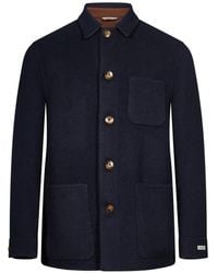 Canali - Button-Up Patch-Pocket Jacket - Lyst