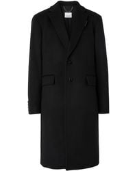 Burberry - Manteau en laine à simple boutonnage - Lyst