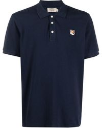 Maison Kitsuné - Fox Head Patch Cotton Polo Shirt - Unisex - Cotton - Lyst