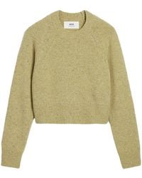Ami Paris - Logo-Embroidered Crew-Neck Jumper - Lyst