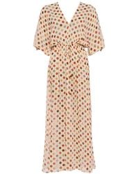 Eres - Polka-Dot Drawstring Midi Dress - Lyst