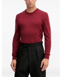 ARMANI EXCHANGE - Logo-Embroidered Crew Neck Sweater - Lyst
