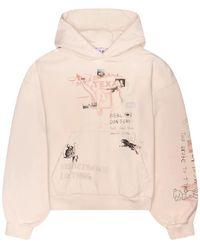 Protocol Index - Graphic-Print Washed Hoodie - Lyst