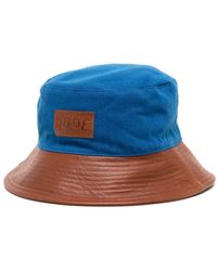 Bode - Logo-patch Leather Bucket Hat - Lyst