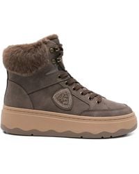 Blauer - Maribel 02 Faux-Fur Lace-Up Ankle Boots - Lyst