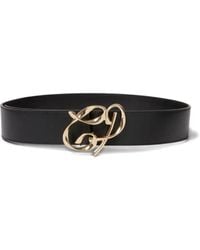Claudie Pierlot - Logo-Plaque Suede Belt - Lyst