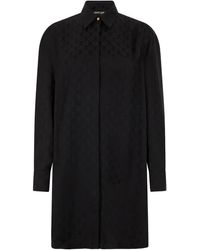 Roberto Cavalli - Long-Sleeve Shirt Dress - Lyst