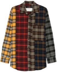 Song For The Mute - Color-Block Check Shirt - Lyst