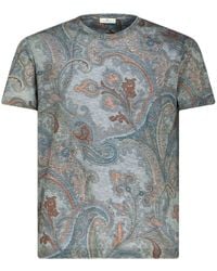 Etro - Paisley-print Lyocell T-shirt - Lyst