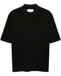 Sacai - Panelled-Design T-Shirt - Lyst