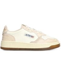 Autry - Medalist Crocodile-Effect Sneakers - Lyst