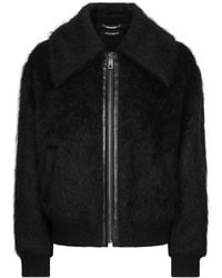 Dolce & Gabbana - Faux-Fur Wool Coat - Lyst