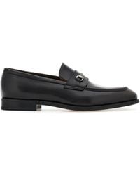 Ferragamo - Gancini-Details Leather Loafers - Lyst
