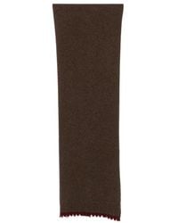 Uma Wang - Frayed-Edge Ribbed-Trim Scarf - Lyst