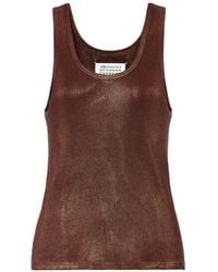 Maison Margiela - Foiled Ribbed Tank Top - Lyst