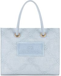【関税・送料込み】ELISABETTA FRANCHI TOTES PINK TOTES Elisabetta Franchi Textured Tote Bag in Pink | Lyst