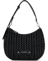 Karl Lagerfeld - Gesteppte K/Weave Schultertasche - Lyst