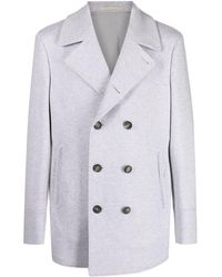 Eleventy - Double-breasted Wool-cashmere Coat - Lyst