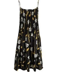 Opening Ceremony - Rose-Print Pleated Dress - Lyst