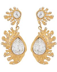 Oscar de la Renta - Cactus Crystal-embellished Earrings - Lyst