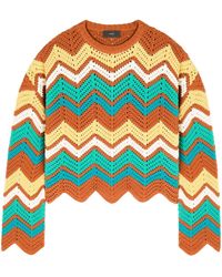 Alanui - Kaleidoscopic Chevron Knit Jumper - Lyst