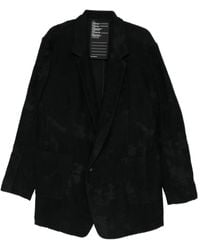 Nude:mm - Distressed-Effect Single-Breasted Blazer - Lyst
