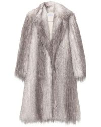 GIUSEPPE DI MORABITO - Mantel aus Faux Fur mit Gürtel - Lyst