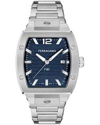 Ferragamo - ステンレススチール トノーf-80 40mm - Lyst
