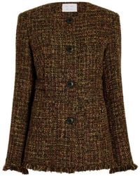 Proenza Schouler - Aurelia Tweed Long-Sleeve Jacket - Lyst