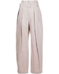 Low Classic - High-waisted Wide Leg Trousers - Lyst