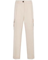 Peserico - Button-Fastening Multiple-Pocket Trousers - Lyst