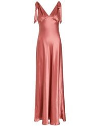 Reformation - Robe Longue Pernille À Épaules Nouées - Lyst