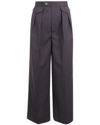 Issey Miyake - Pleated Wide-Leg Trousers - Lyst
