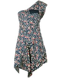 Isabel Marant One Shoulder 'ricco' Dress - Blauw