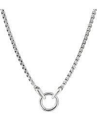 David Yurman - Sterling Smooth Amulet Box Chain Necklace (2.7Mm) - Lyst