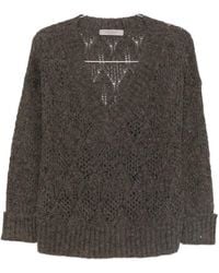D.exterior - Openwork Sweater - Lyst