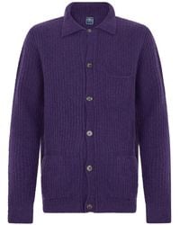 Fedeli - Ribbed-Knit Button-Up Cardigan - Lyst