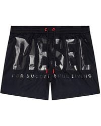 DIESEL - Bmbx-Ken-37 Denim-Print Swim Shorts - Lyst