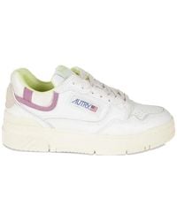 Autry - Perforated Lace-Up Sneakers - Lyst