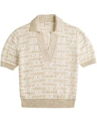 Tod's - Chain-motif Knitted Polo Top - Lyst