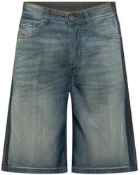 DIESEL - De-Sire Panelled Denim Shorts - Lyst