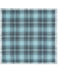 Eric Bompard - Checked Fringed Scarf - Lyst