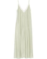 Alysi - Lace-Trim Gathered Maxi Dress - Lyst