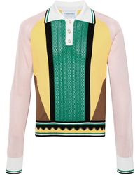 Casablancabrand - Poloshirt Met Colourblocking En Vlakken - Lyst
