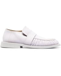 Marsèll - Round-toe Ruched Leather Loafers - Lyst