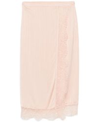 Twinset - Lace-Trim Pleated Maxi Skirt - Lyst