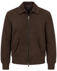 DFOUR® - Suede Leather Jacket - Lyst