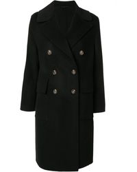 Calvin Klein Abrigo con doble botonadura - Negro