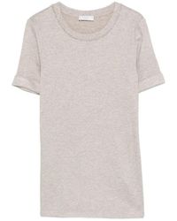 Peserico - Embellished-Neck T-Shirt - Lyst